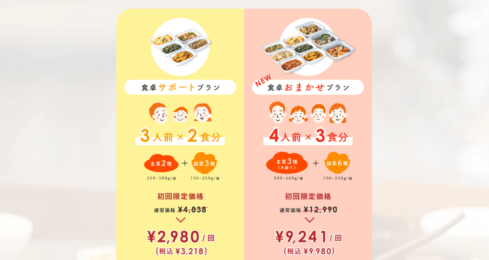 シェフの無添つくりおきの料金
